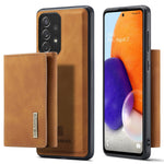 DG.MING M1 Series Phone Case PU + TPU + PC Back Cover with Magnetic Tri-Fold Wallet Kickstand for Samsung Galaxy A73 5G