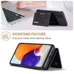 DG.MING M2 Series Detachable Wallet Phone Case 2-in-1 Wireless Charging All-Inclusive Hybrid Phone Protector for Samsung Galaxy A73 5G