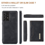 DG.MING M2 Series Detachable Wallet Phone Case 2-in-1 Wireless Charging All-Inclusive Hybrid Phone Protector for Samsung Galaxy A73 5G
