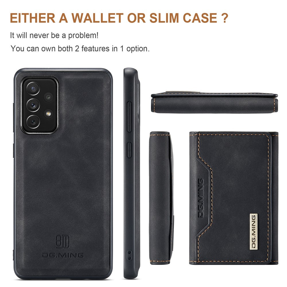 DG.MING M2 Series Detachable Wallet Phone Case 2-in-1 Wireless Charging All-Inclusive Hybrid Phone Protector for Samsung Galaxy A73 5G