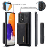 DG.MING M2 Series Detachable Wallet Phone Case 2-in-1 Wireless Charging All-Inclusive Hybrid Phone Protector for Samsung Galaxy A73 5G