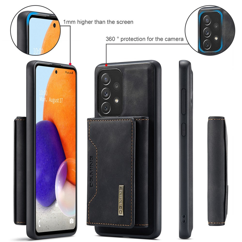 DG.MING M2 Series Detachable Wallet Phone Case 2-in-1 Wireless Charging All-Inclusive Hybrid Phone Protector for Samsung Galaxy A73 5G