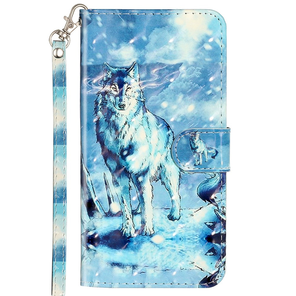 Mønstertryk Fully Wrapped Folio Flip Læderpung Telefoncover med Stand til Samsung Galaxy A53 5G
