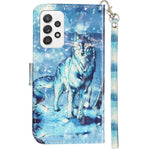 Mønstertryk Fully Wrapped Folio Flip Læderpung Telefoncover med Stand til Samsung Galaxy A53 5G