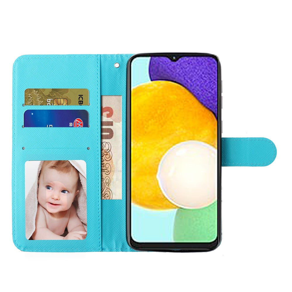 Mønstertryk Fully Wrapped Folio Flip Læderpung Telefoncover med Stand til Samsung Galaxy A53 5G