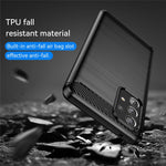 Anti-scratch Shockproof 1.8mm TPU Case Brushed Surface Carbon Fiber Texture Phone Cover for Samsung Galaxy A73 5G