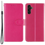 Solid Color Magnetic Closure Flip Leather Protective Wallet Shell Case with Foldable Stand for Samsung Galaxy S22 5G
