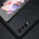 SULADA Crazy Horse-struktur, allround-beskyttende PU-læderbelægning, PC-mobilcover til Samsung W22 5G/Galaxy Z Fold3 5G