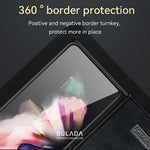 SULADA Crazy Horse-struktur, allround-beskyttende PU-læderbelægning, PC-mobilcover til Samsung W22 5G/Galaxy Z Fold3 5G