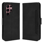 Flera kortplatser PU-läder + TPU 360 graders inlindat mobilskal med stativ och kontantficka för Samsung Galaxy S22 Ultra 5G