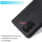 Velbeskyttet pungstander i PU-læder + TPU magnetisk lukkende telefoncover til Samsung Galaxy A13 4G