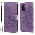 Pungstander Telefoncover Mandala Blomster præget Folio Flip Beskyttende Læderetui til Samsung Galaxy A13 4G