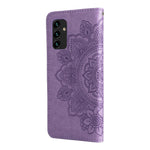 Pungstander Telefoncover Mandala Blomster præget Folio Flip Beskyttende Læderetui til Samsung Galaxy A13 4G