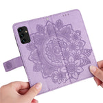Pungstander Telefoncover Mandala Blomster præget Folio Flip Beskyttende Læderetui til Samsung Galaxy A13 4G