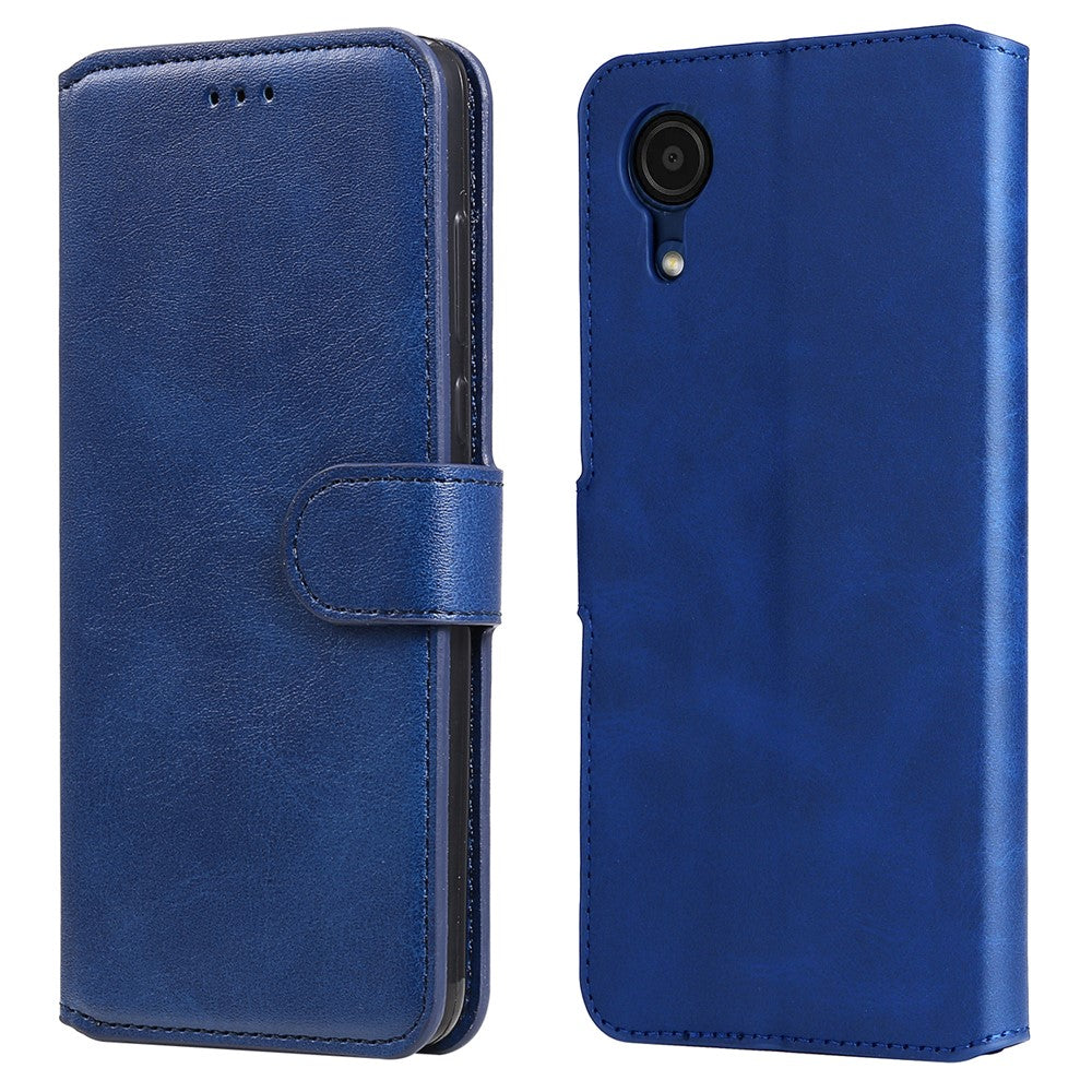 Shockproof Wallet Stand PU Leather Shell Magnetic Clasp Phone Case for Samsung Galaxy A03 Core