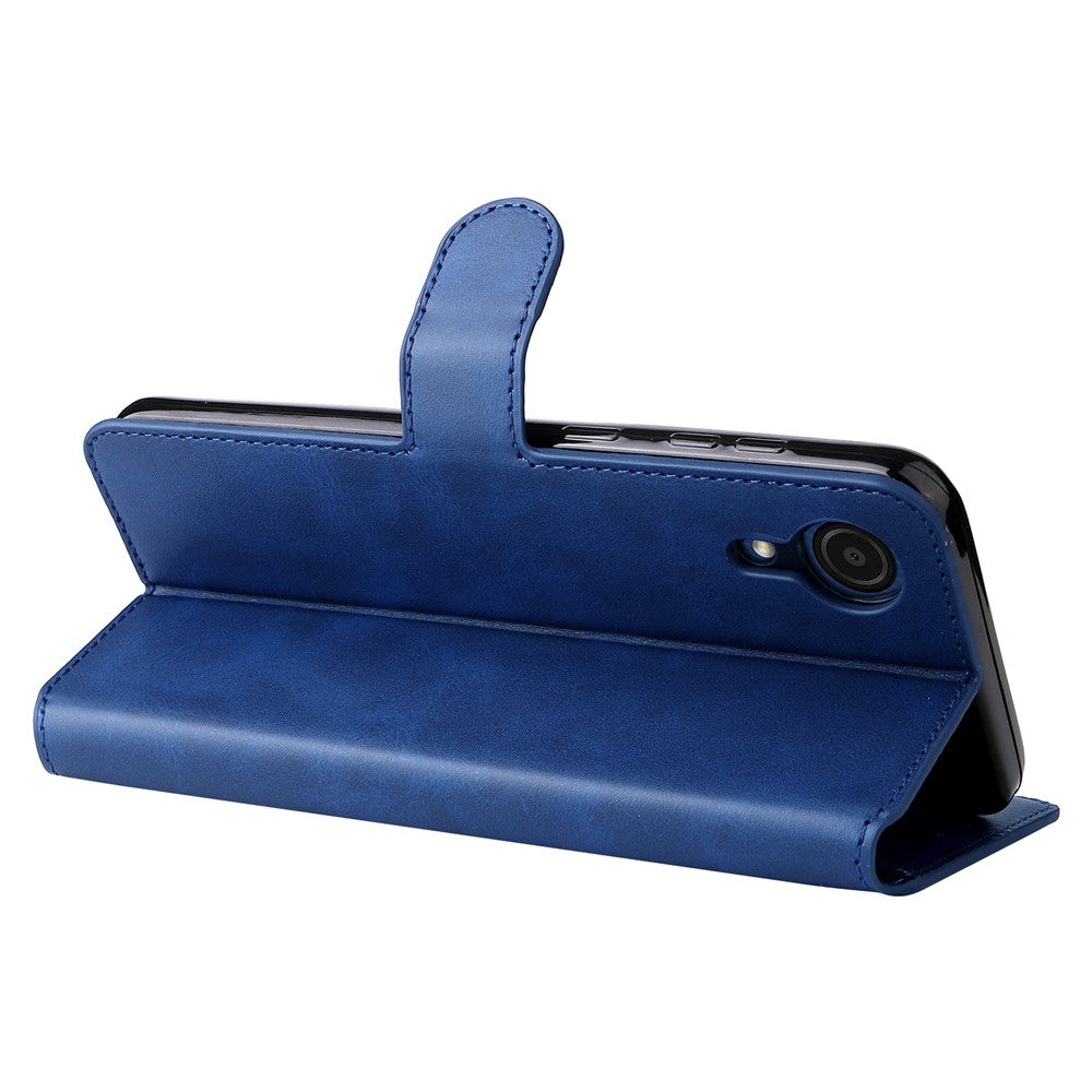 Shockproof Wallet Stand PU Leather Shell Magnetic Clasp Phone Case for Samsung Galaxy A03 Core