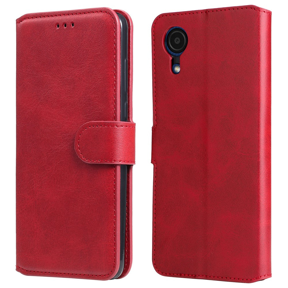 Shockproof Wallet Stand PU Leather Shell Magnetic Clasp Phone Case for Samsung Galaxy A03 Core