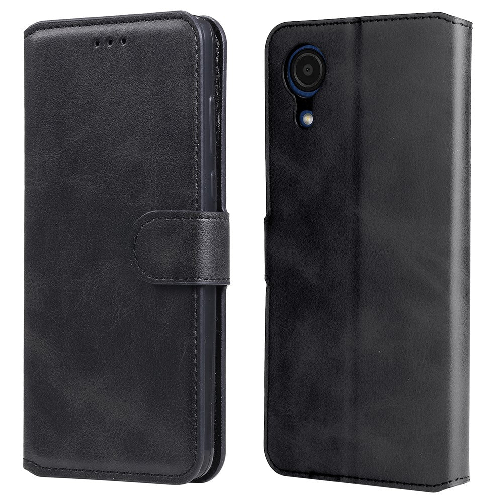 Shockproof Wallet Stand PU Leather Shell Magnetic Clasp Phone Case for Samsung Galaxy A03 Core