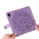 Mandala Blomstermønster Anti-fald Stødsikkert Pungcover med Stativ i Læder til Samsung Galaxy A03 Core