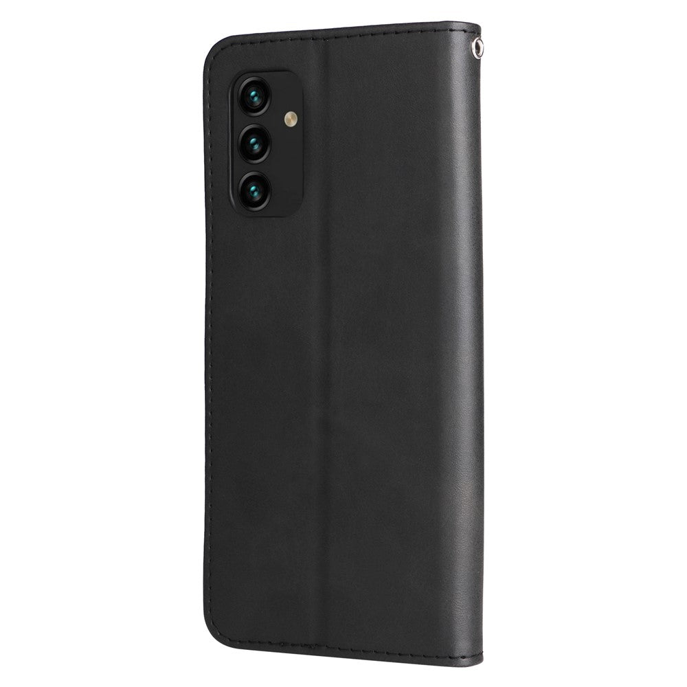 Telefonetui med lynlåslomme, PU-læder, folio flip-pung, stativ og fuld beskyttelse til Samsung Galaxy A13 4G