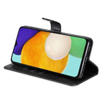Telefonetui med lynlåslomme, PU-læder, folio flip-pung, stativ og fuld beskyttelse til Samsung Galaxy A13 4G