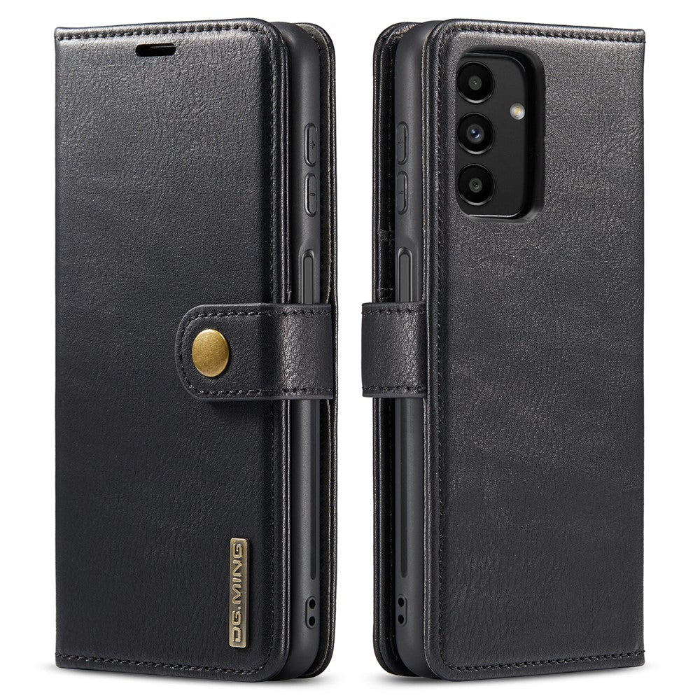 DG.MING Split Leather Folding Stand Cover Magnetic Detachable Flip Folio Wallet Case for Samsung Galaxy A13 4G