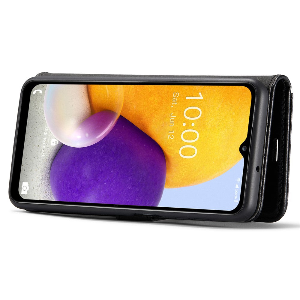 DG.MING Split Leather Folding Stand Cover Magnetic Detachable Flip Folio Wallet Case for Samsung Galaxy A13 4G