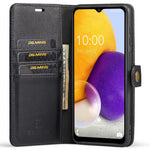 DG.MING Split Leather Folding Stand Cover Magnetic Detachable Flip Folio Wallet Case for Samsung Galaxy A13 4G