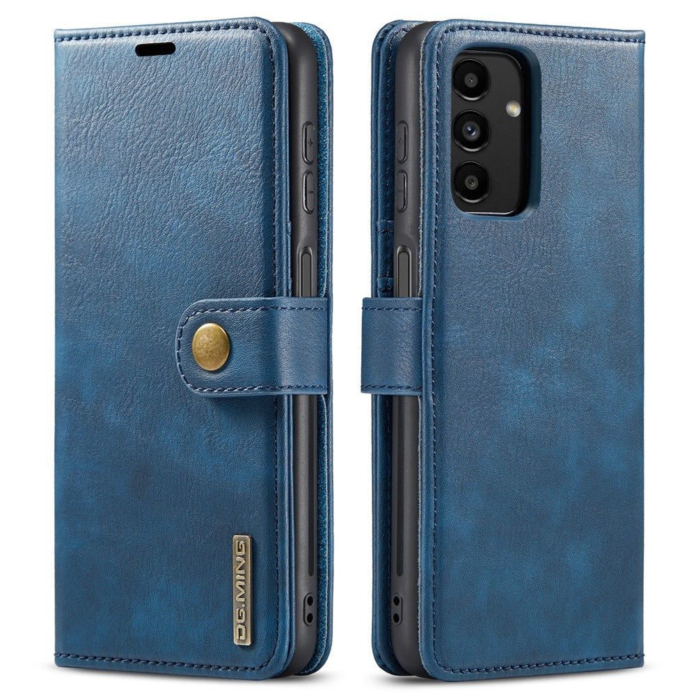 DG.MING Split Leather Folding Stand Cover Magnetic Detachable Flip Folio Wallet Case for Samsung Galaxy A13 4G