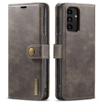 DG.MING Split Leather Folding Stand Cover Magnetic Detachable Flip Folio Wallet Case for Samsung Galaxy A13 4G