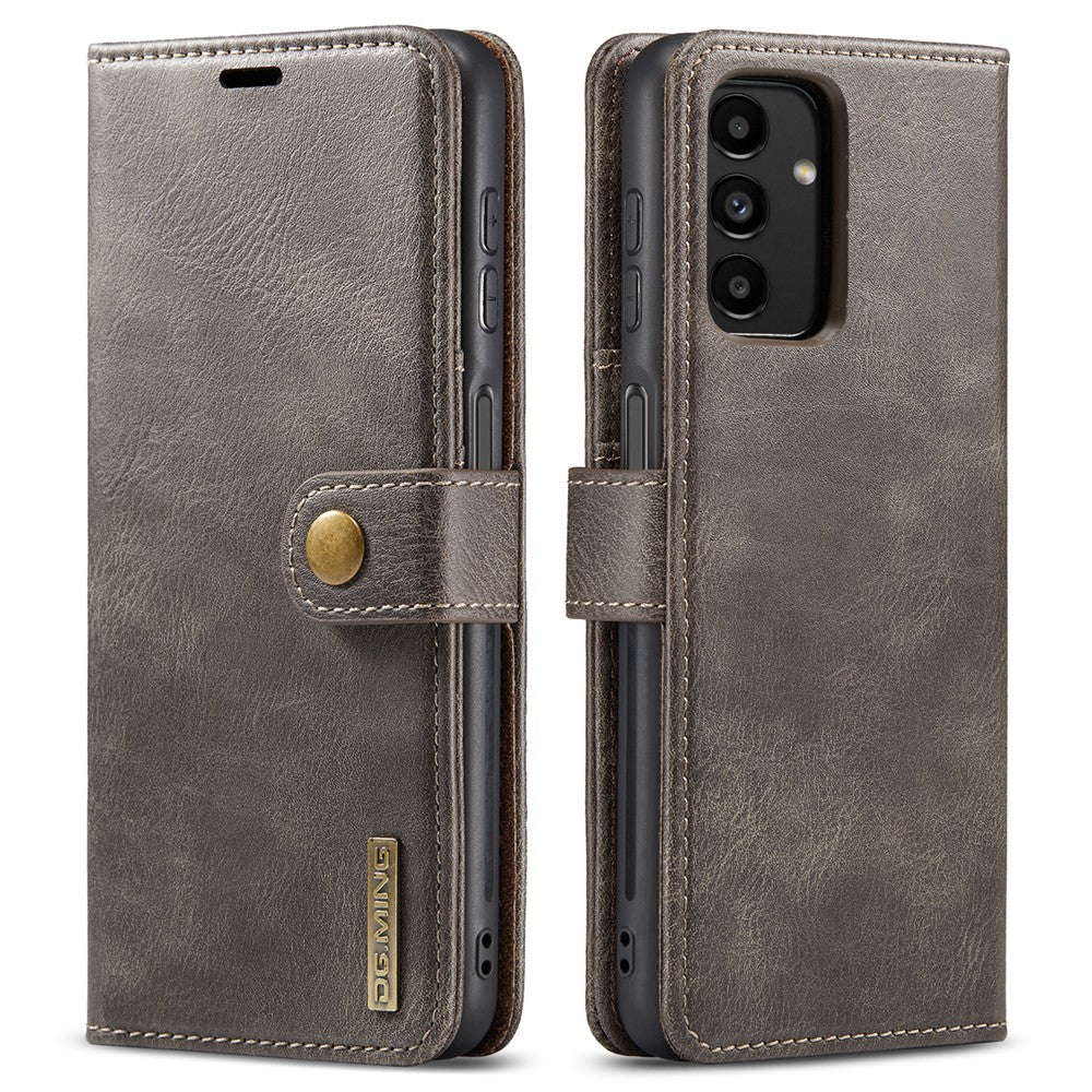 DG.MING Split Leather Folding Stand Cover Magnetic Detachable Flip Folio Wallet Case for Samsung Galaxy A13 4G