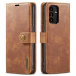 DG.MING Split Leather Folding Stand Cover Magnetic Detachable Flip Folio Wallet Case for Samsung Galaxy A13 4G