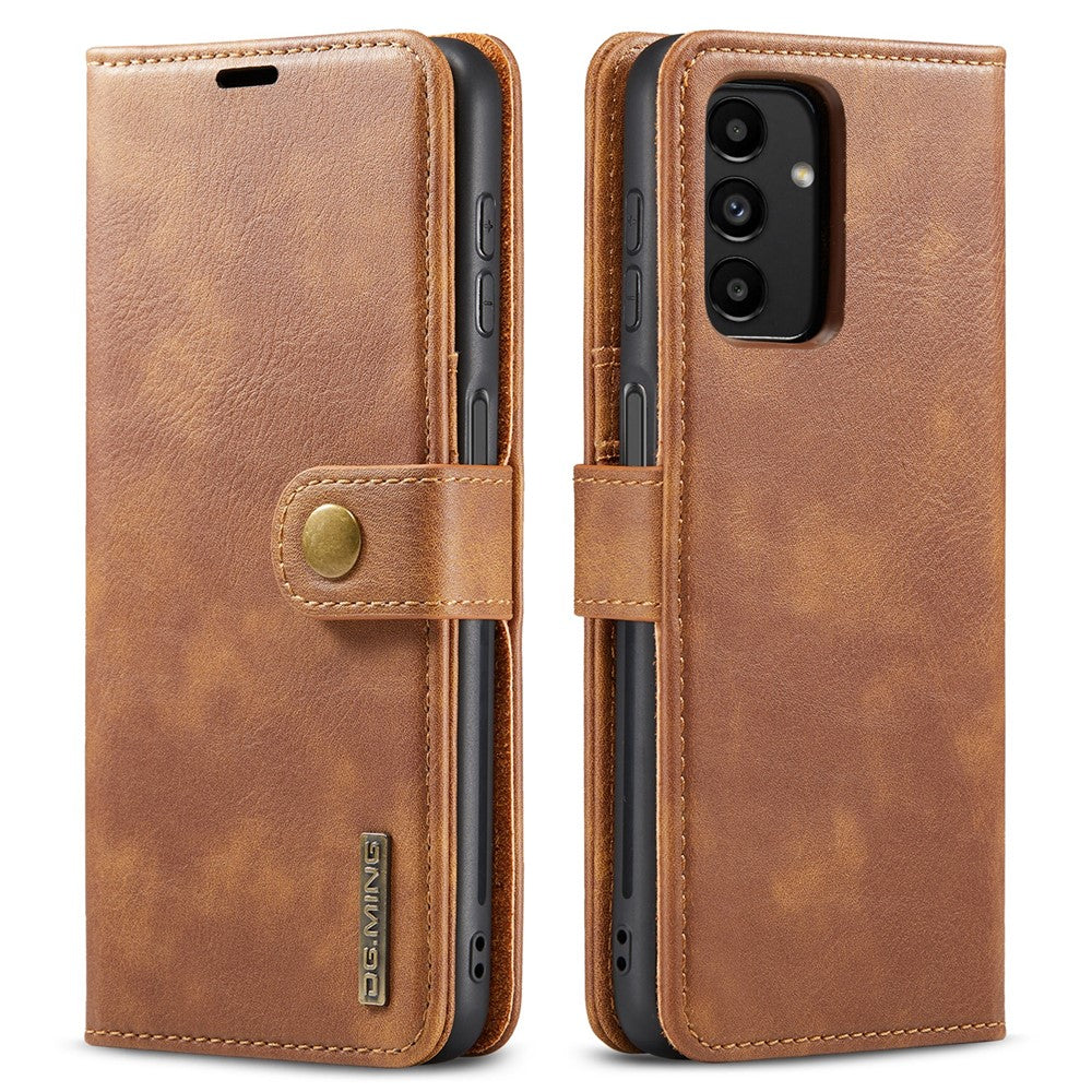 DG.MING Split Leather Folding Stand Cover Magnetic Detachable Flip Folio Wallet Case for Samsung Galaxy A13 4G
