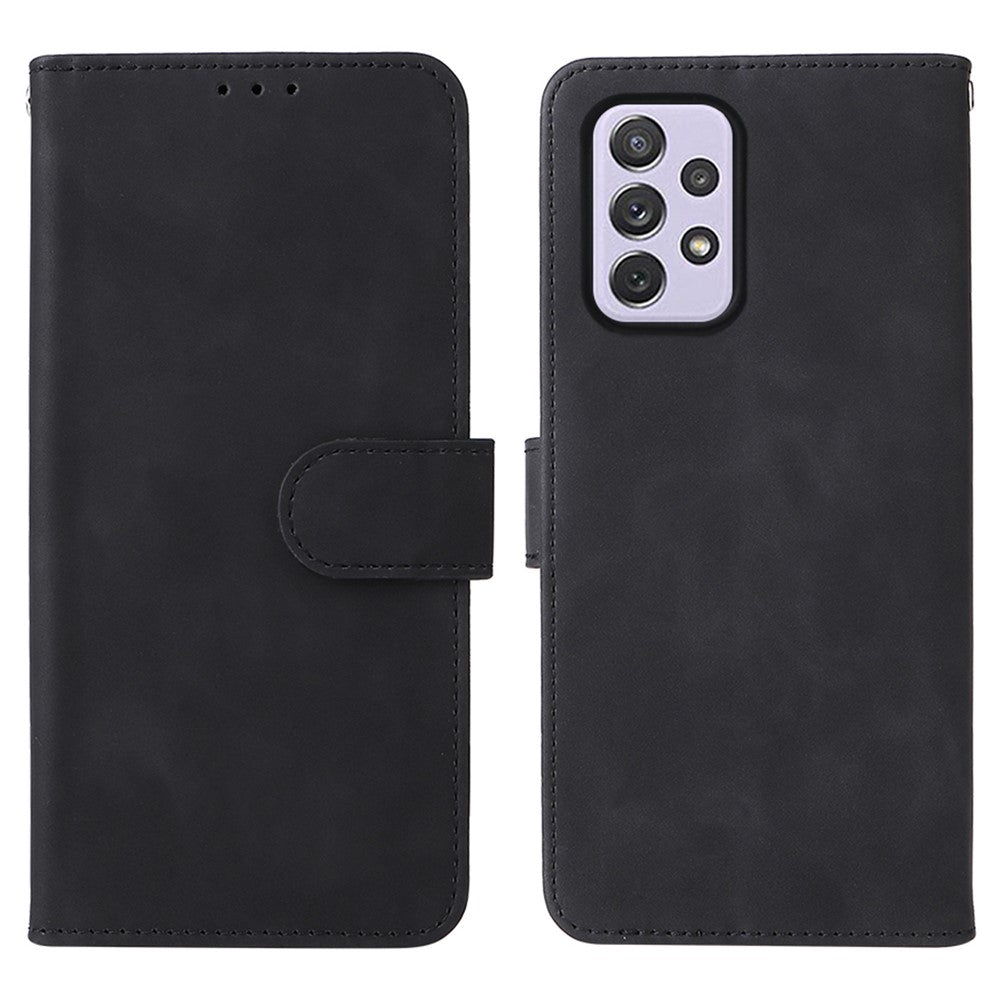 Skin-touch Feeling PU Leather + TPU Phone Cover Stand Wallet Shell Mobile Phone Case for Samsung Galaxy A73 5G