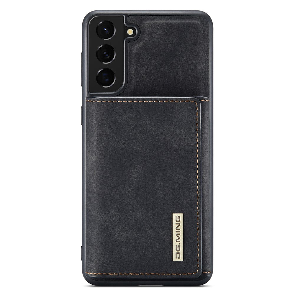 DG.MING M1 Series for Samsung Galaxy S22+ 5G Phone Case PU + TPU + PC Back Cover with Magnetic Tri-Fold Wallet Kickstand