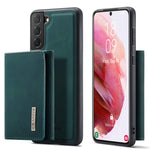 DG.MING M1-serien för Samsung Galaxy S22+ 5G mobilskal PU + TPU + PC bakstycke med magnetiskt trippelvikbart plånboksställ