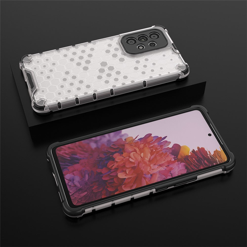 Telefoncover af TPU og PC med bikagestruktur til Samsung Galaxy A53 5G Ridsefast Hybrid Cover til Mobiltelefon