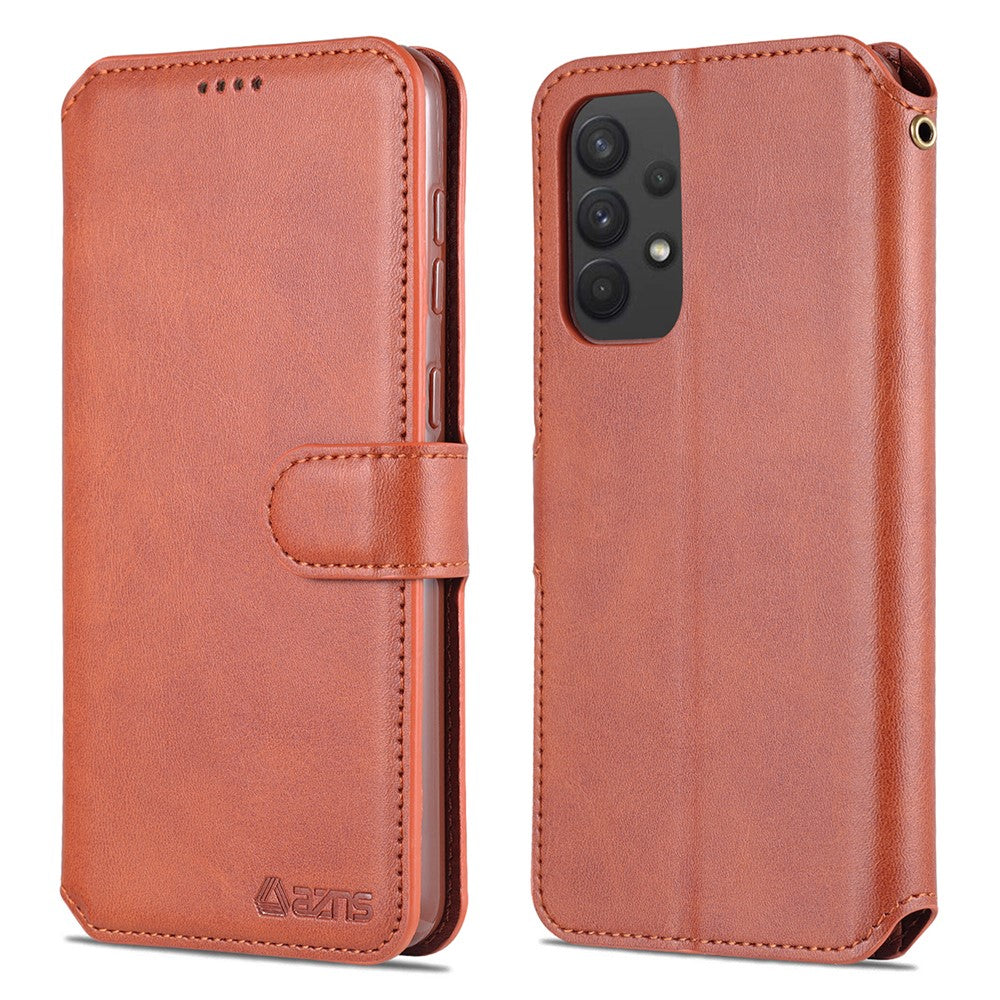 AZNS PU Leather Case Magnetic Clasp Wallet Shock Absorption Phone Cover with Foldable Stand for Samsung Galaxy A53 5G