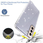 For Samsung Galaxy S22 5G GW18 Glittery Sequins Transparent Soft TPU Cover Mobile Phone Case Shell
