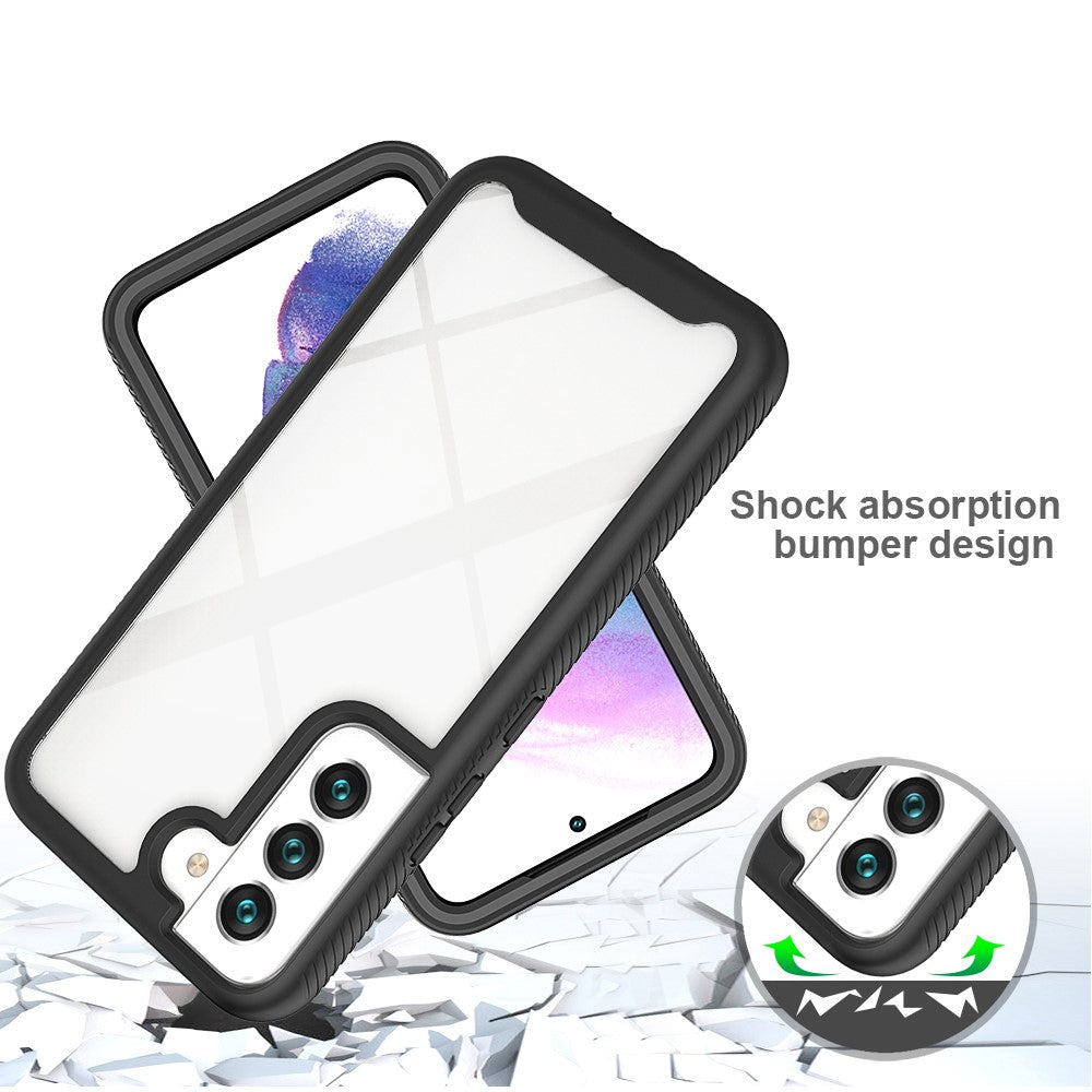 Til Samsung Galaxy S22 5G 360 Graders Hel-Dækkende Telefoncover PC + TPU + PET Skærmbeskytter Hybridcover