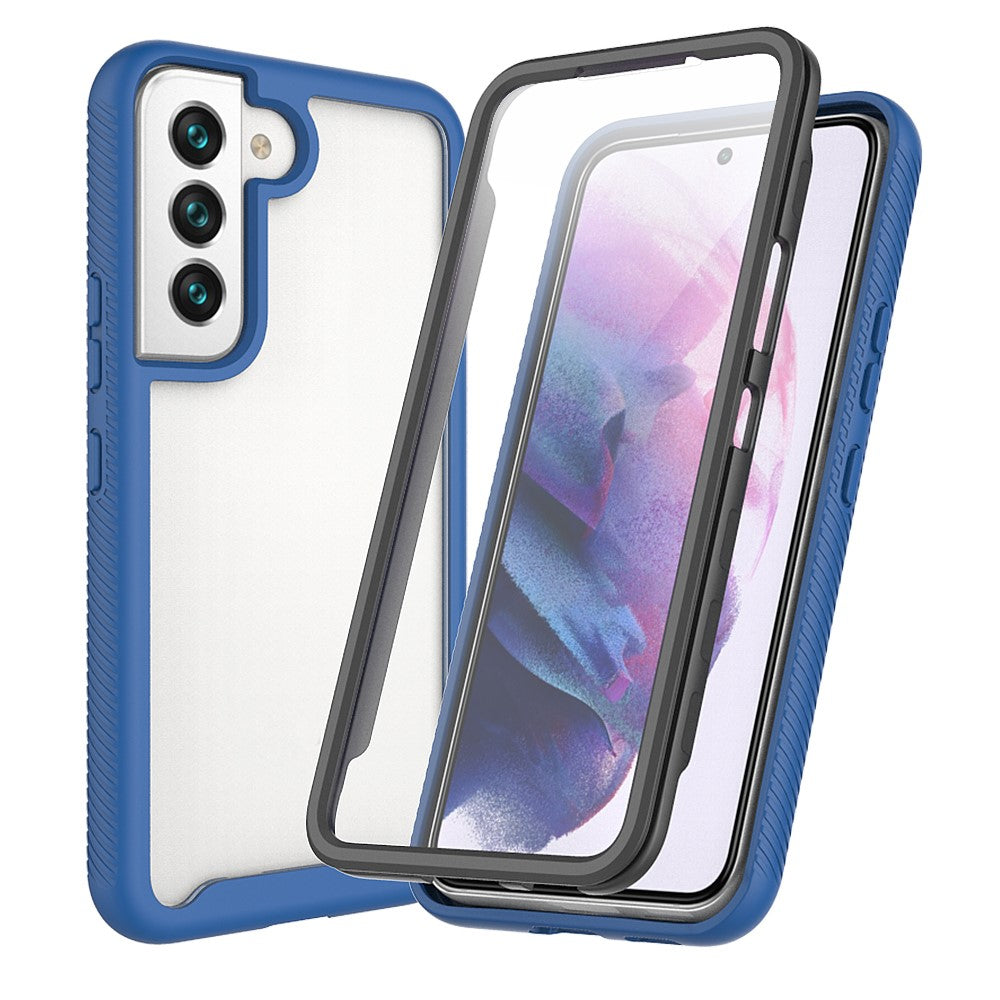 Til Samsung Galaxy S22 5G 360 Graders Hel-Dækkende Telefoncover PC + TPU + PET Skærmbeskytter Hybridcover