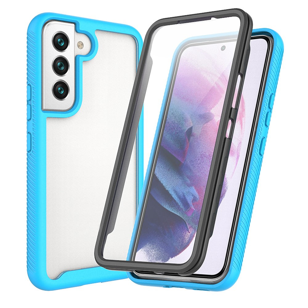 Til Samsung Galaxy S22 5G 360 Graders Hel-Dækkende Telefoncover PC + TPU + PET Skærmbeskytter Hybridcover