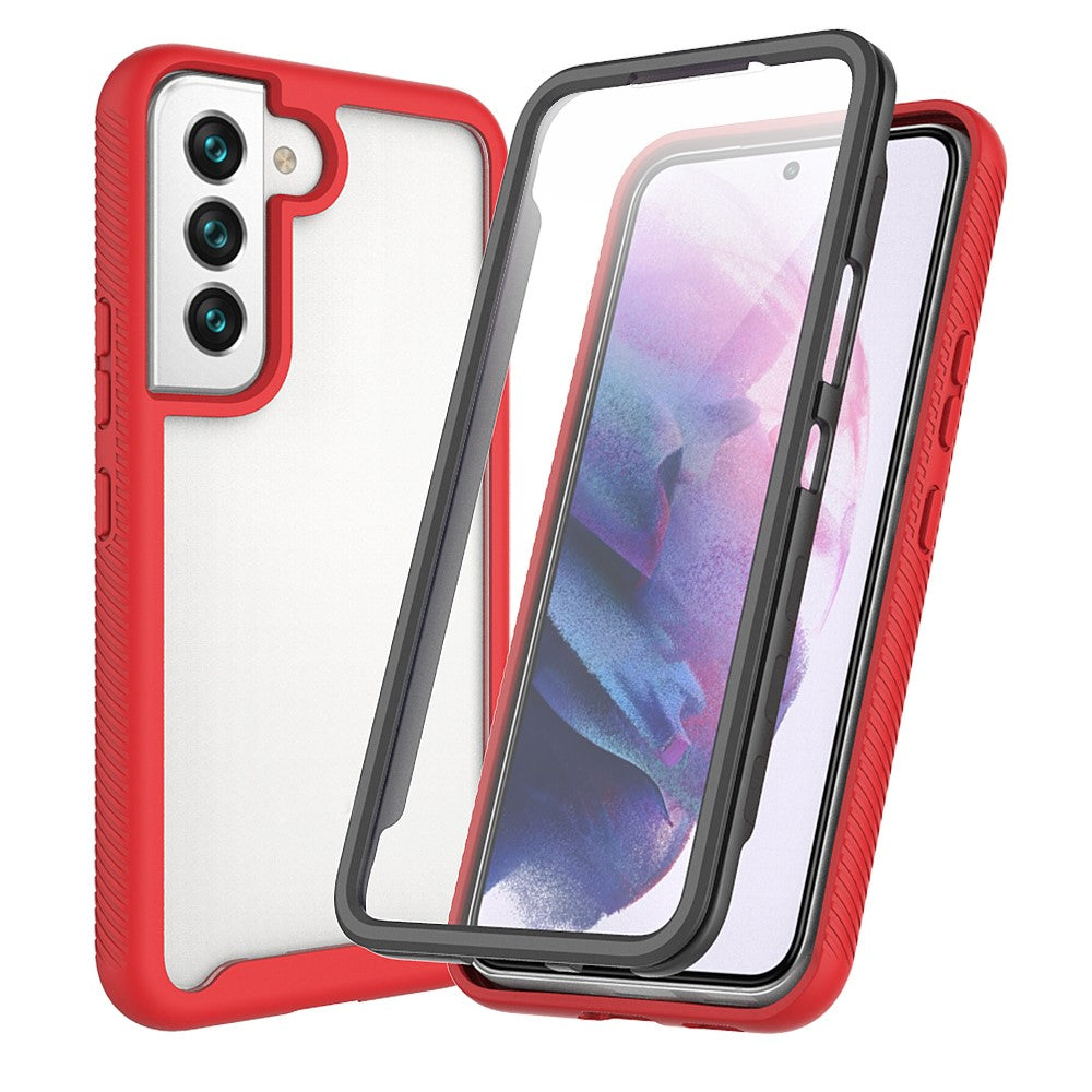 Samsung Galaxy S22 5G 360 graders heltäckande mobilskal PC + TPU + PET skärmskydd hybridskal