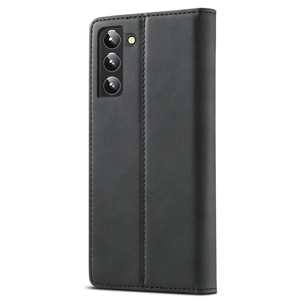 LC.IMEEKE Plånboksfodral till Samsung Galaxy S22+ 5G, Starkt magnetiskt, automatiskt stängande PU-läderfodral i läder med stativ