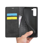 LC.IMEEKE Wallet Phone Case for Samsung Galaxy S22+ 5G, Strong Magnetic Auto Closing PU Leather Flip Stand Cover