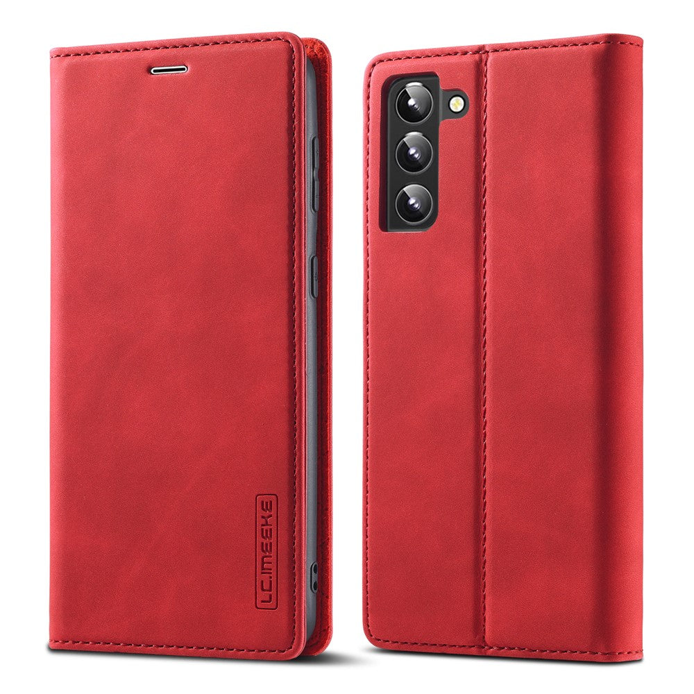 LC.IMEEKE Wallet Phone Case for Samsung Galaxy S22+ 5G, Strong Magnetic Auto Closing PU Leather Flip Stand Cover