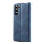 LC.IMEEKE Strong Magnetic Adsorption Shell for Samsung Galaxy S22 5G, PU Leather TPU Bumper Stand Flip Wallet Case