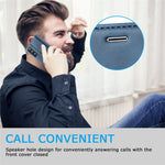 LC.IMEEKE Strong Magnetic Adsorption Shell for Samsung Galaxy S22 5G, PU Leather TPU Bumper Stand Flip Wallet Case