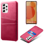 Samsung Galaxy A53 5G Skrapkortshållare Design PU-läderbelagd Hård PC Dubbelt Skyddande Fodral Mobilskal
