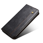 For Samsung Galaxy S22 Ultra 5G Crazy Horse Texture Anti-scratch Waxy PU Leather Magnetic Absorption Wallet Stand Phone Case Cover Shell